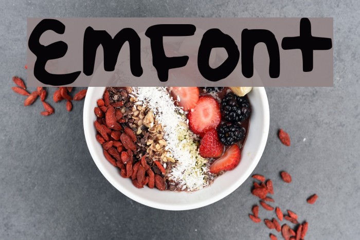 EmFont Font examples
