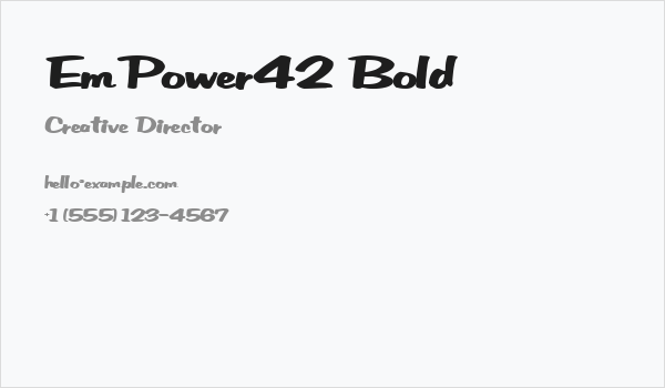 EmPower42 Bold Business Card