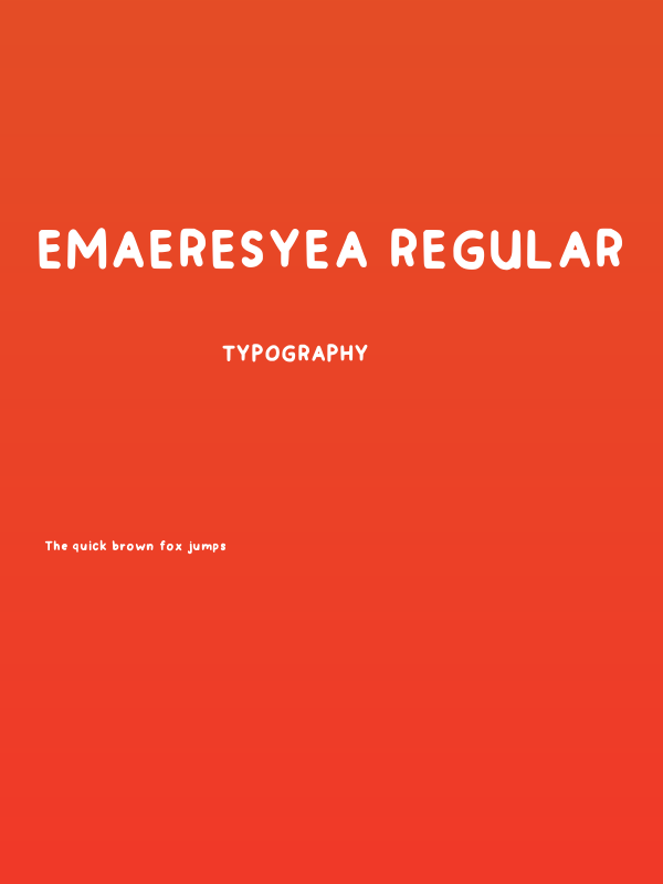 Emaeresyea Regular Poster