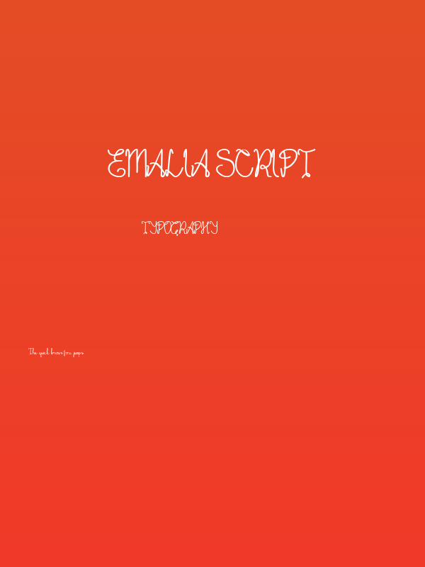 Emalia Script Poster