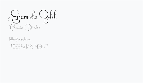 Emanuela Bold Business Card
