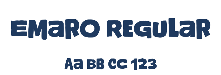 Emaro Regular Font Preview