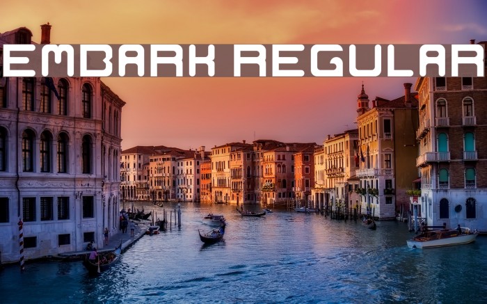 Embark Regular Font examples