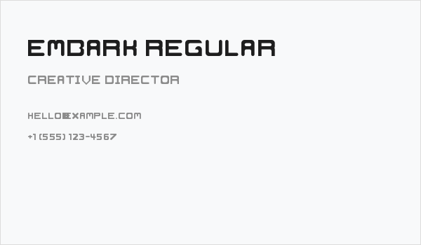 Embark Regular Business Card