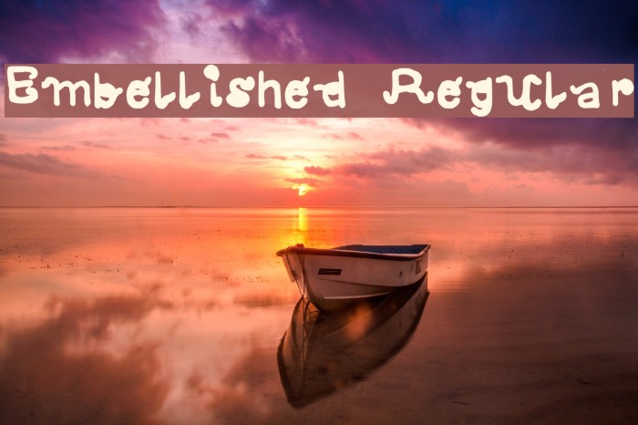 Embellished Regular Font examples