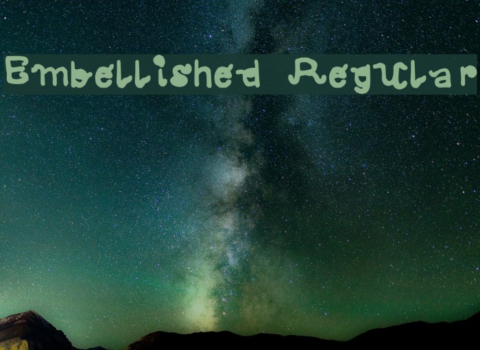 Embellished Regular Font examples