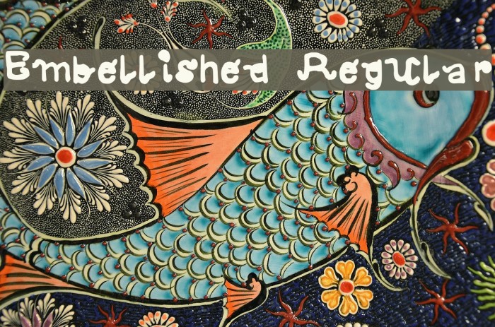 Embellished Regular Font examples