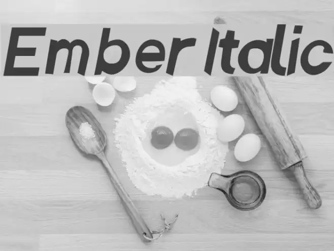 Ember Italic Font examples