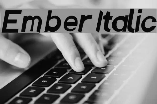 Ember Italic Font examples
