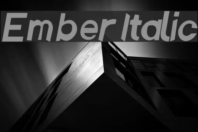 Ember Italic Font examples