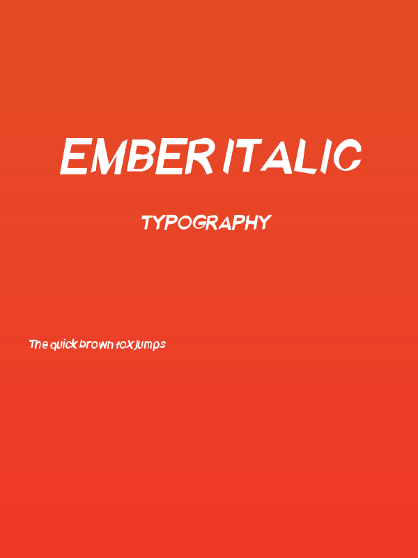 Ember Italic Poster