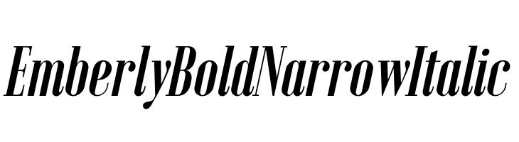 Emberly Bold Narrow Italic  Fuentes Gratis Descargar