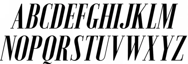 Emberly Bold Narrow Italic Polices MAJUSCULES