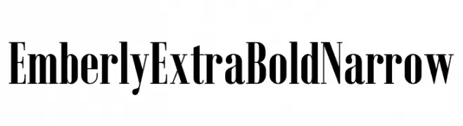 Emberly Extra Bold Narrow  免费字体下载
