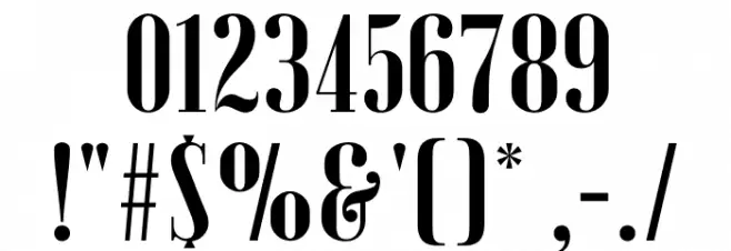 Emberly Extra Bold Narrow Font OTHER CHARS