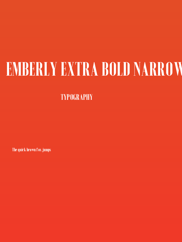 Emberly Extra Bold Narrow Poster