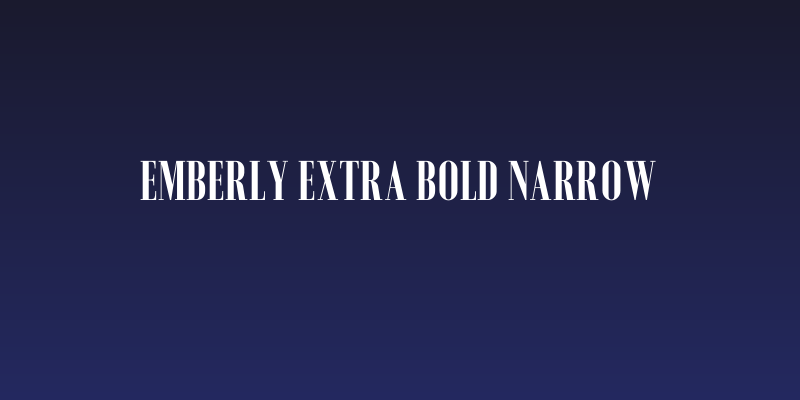 Emberly Extra Bold Narrow Social Header