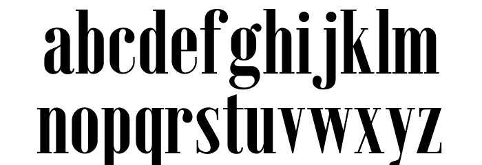 Emberly Extra Bold Narrow Font LOWERCASE