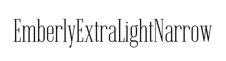 Emberly Extra Light Narrow  Frei Schriftart Herunterladen