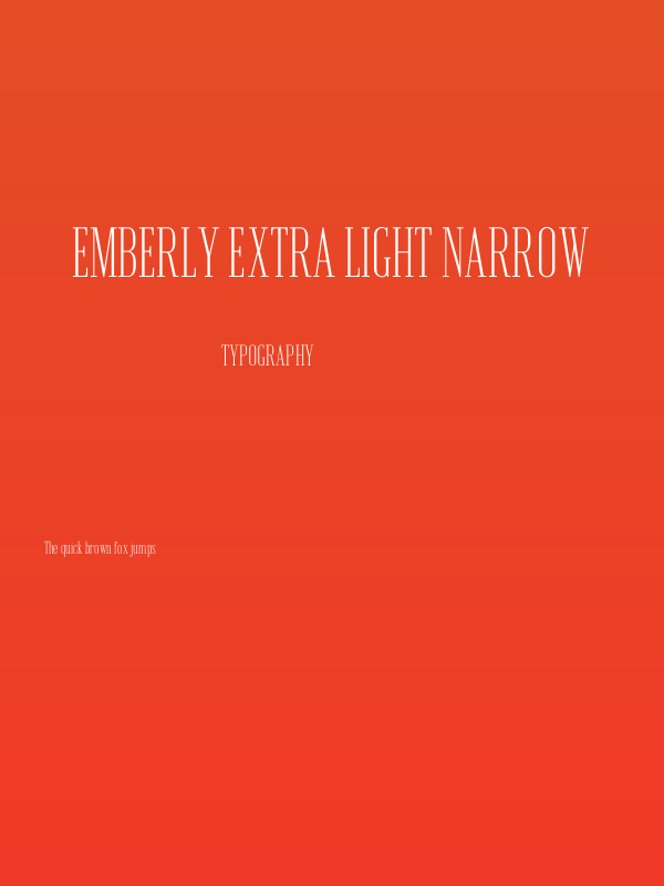 Emberly Extra Light Narrow Poster