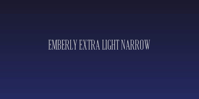 Emberly Extra Light Narrow Social Header