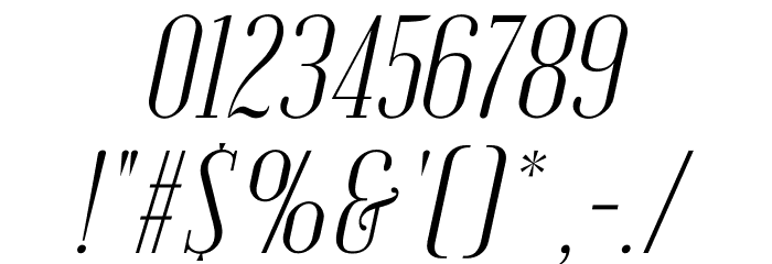 Emberly Light Italic Font OTHER CHARS