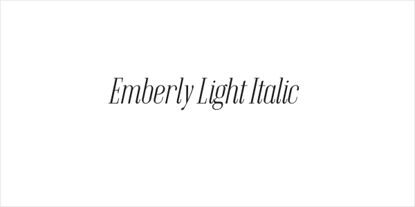 Emberly Light Italic Logo