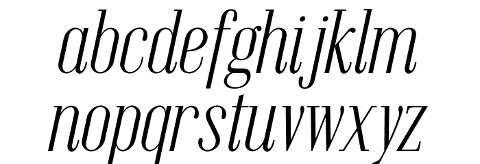 Emberly Light Italic Font LOWERCASE