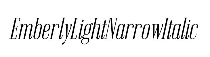 Emberly Light Narrow Italic  font caratteri gratis