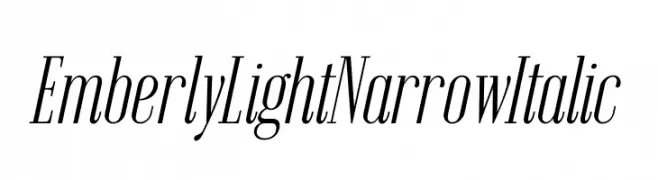 Emberly Light Narrow Italic  Frei Schriftart Herunterladen