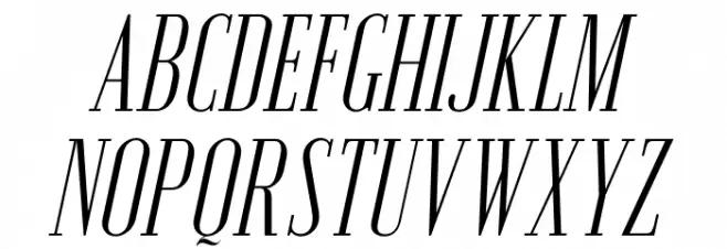 Emberly Light Narrow Italic Polices MAJUSCULES