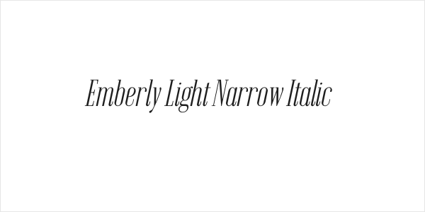 Emberly Light Narrow Italic Logo