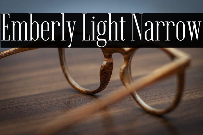Emberly Light Narrow Font examples