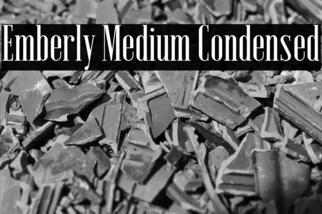 Emberly Medium Condensed Font examples