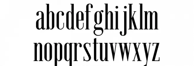 Emberly Medium Condensed 字体 小写
