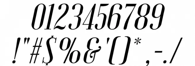 Emberly Medium Italic Font OTHER CHARS