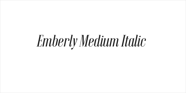 Emberly Medium Italic Logo