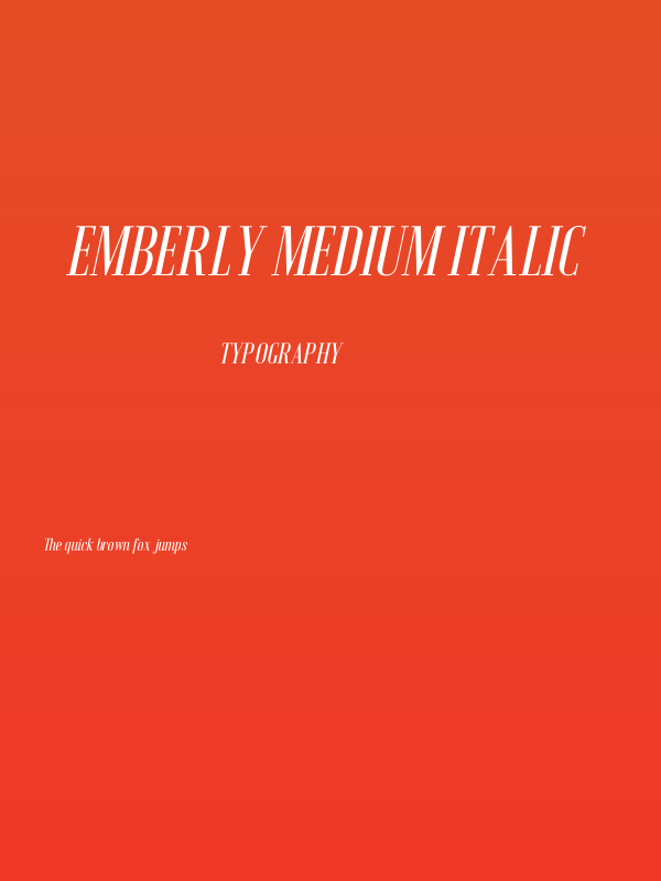 Emberly Medium Italic Poster