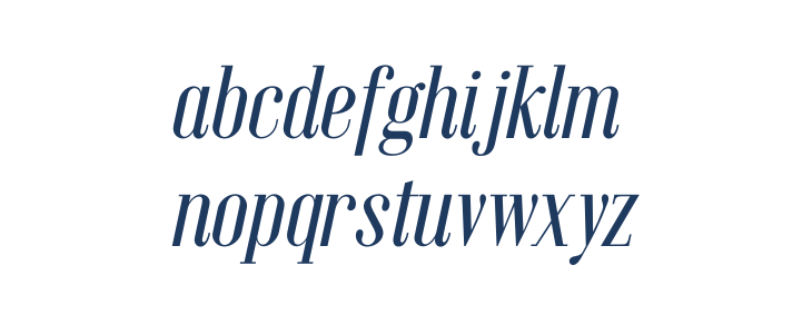 Emberly Medium Italic Lowercase