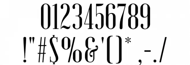 Emberly Medium Narrow Font OTHER CHARS