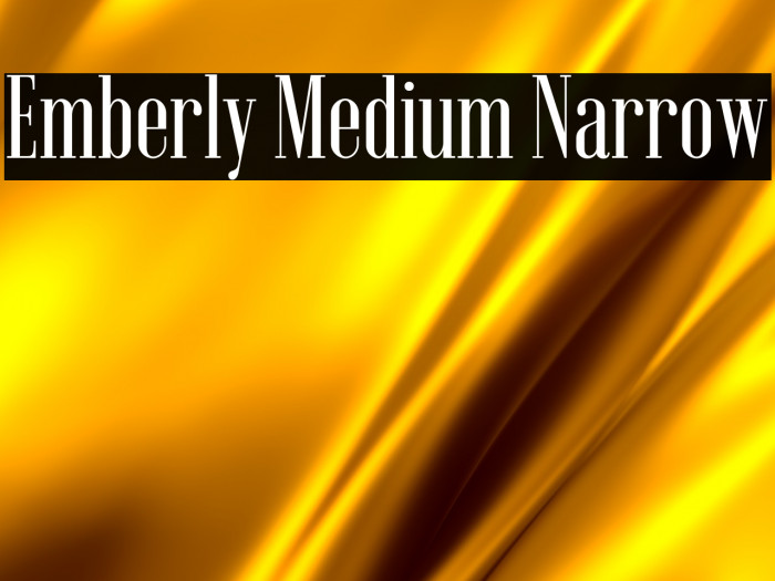 Emberly Medium Narrow Font examples