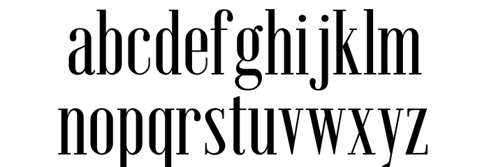 Emberly Medium Narrow Font LOWERCASE