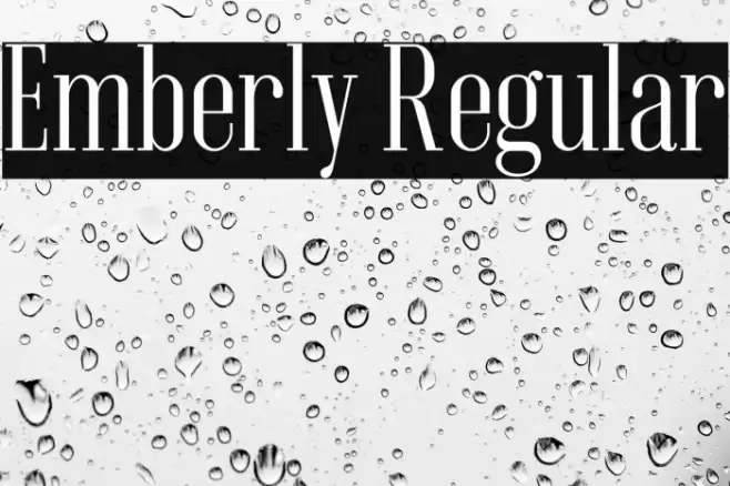 Emberly Regular Font examples