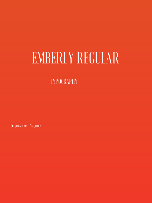 Emberly Regular Poster