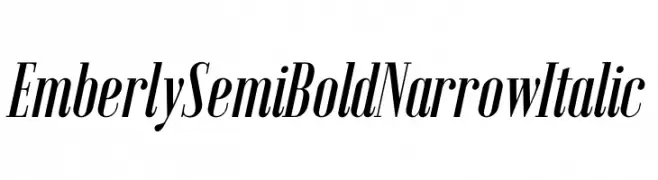 Emberly Semi Bold Narrow Italic  免费字体下载