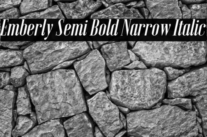 Emberly Semi Bold Narrow Italic Font examples