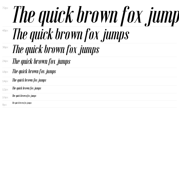 Emberly Semi Bold Narrow Italic Waterfall