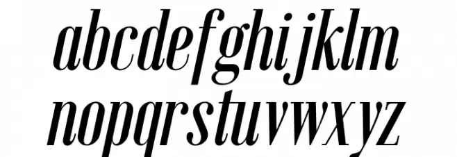 Emberly Semi Bold Narrow Italic फ़ॉन्ट लोअरकेस