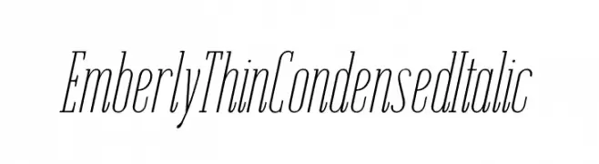 Emberly Thin Condensed Italic  baixar fontes gratis