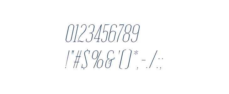 Emberly Thin Italic Other Characters